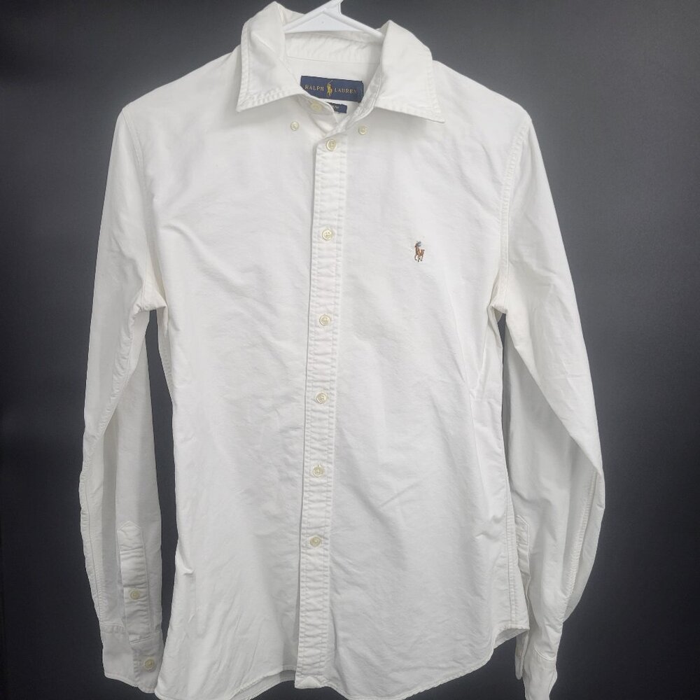 Ralph Lauren Custom Fit Women's Oxford Button Down L (Fits like a M!)